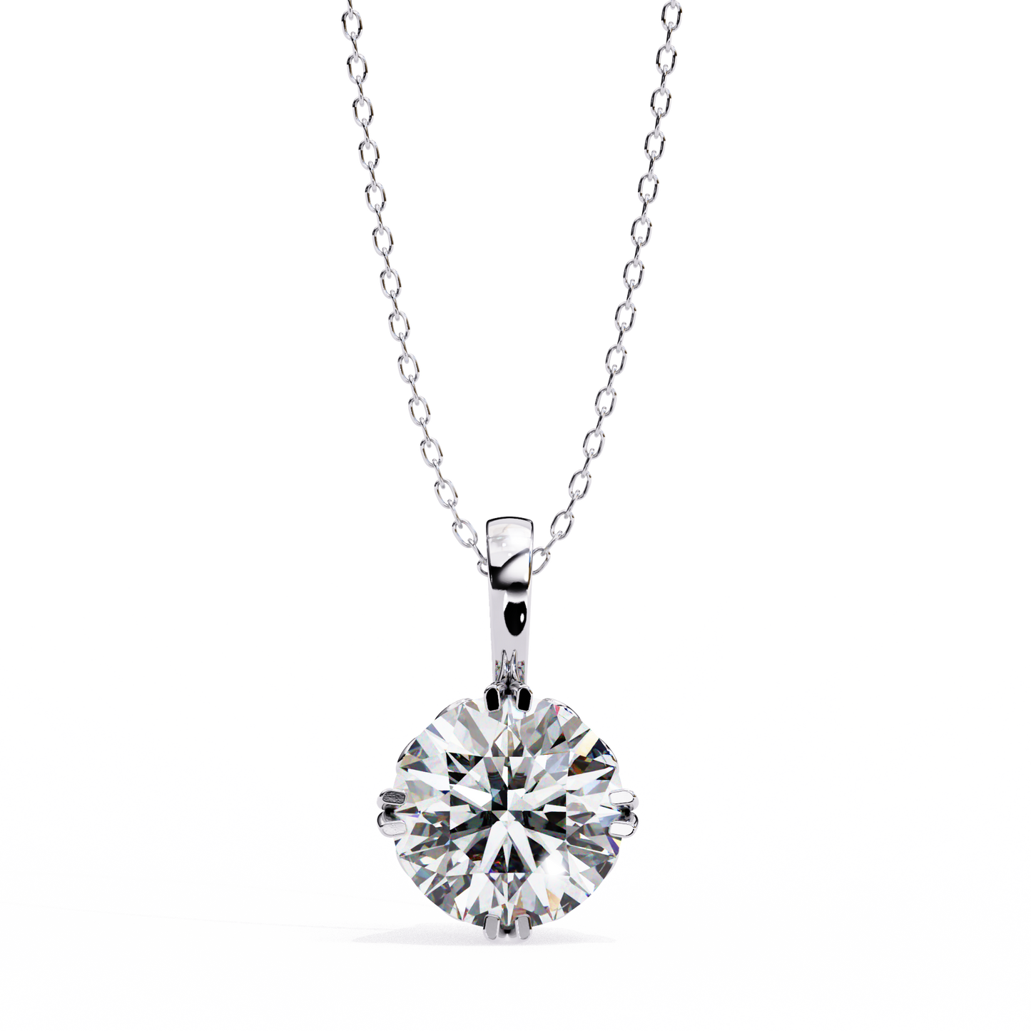 2.00  CT Round Cut Diamond Pendant