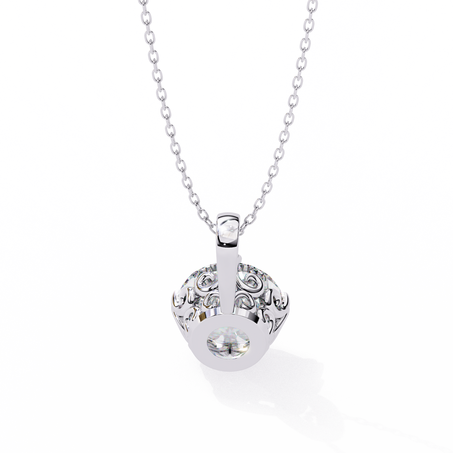 2.00  CT Round Cut Diamond Pendant