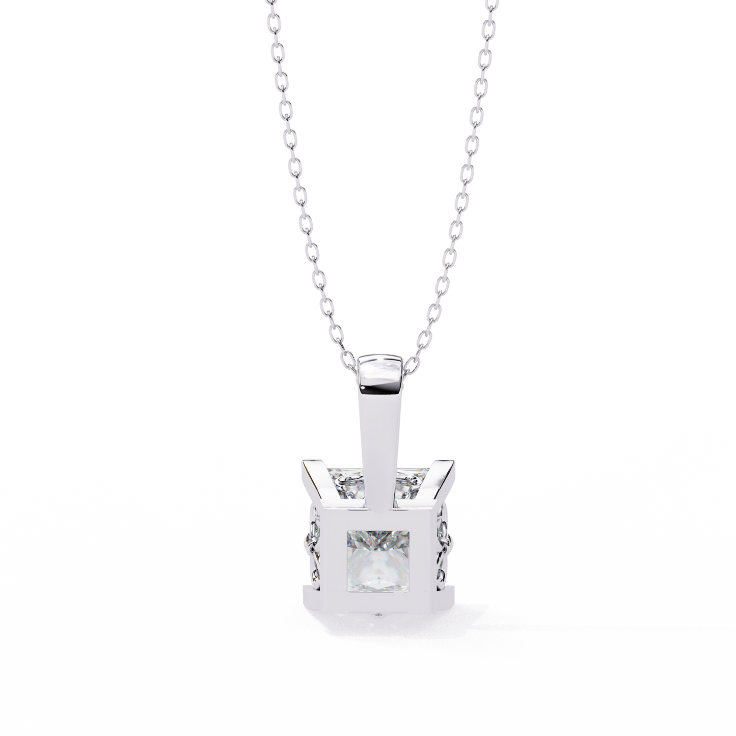 2.50 CT Princess Cut Diamond Pendant