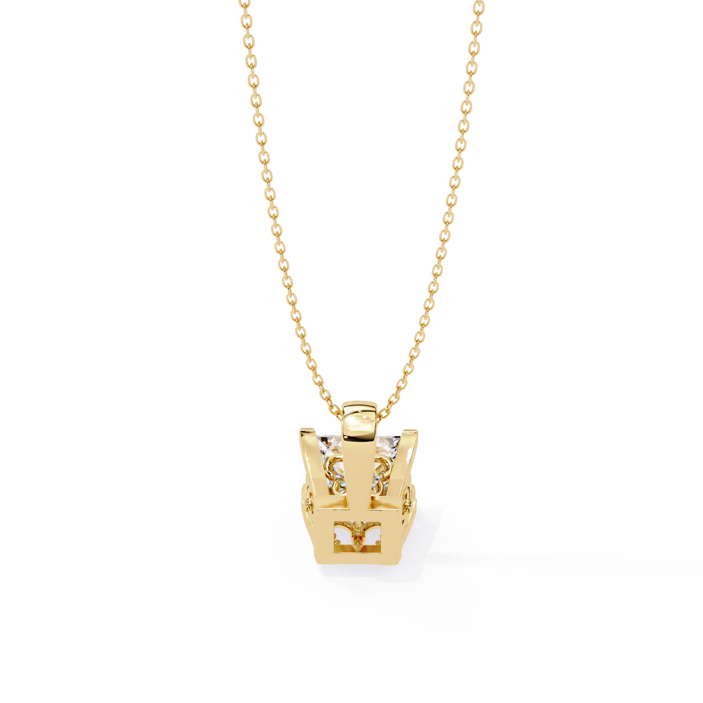 2.50 CT Princess Cut Diamond Pendant