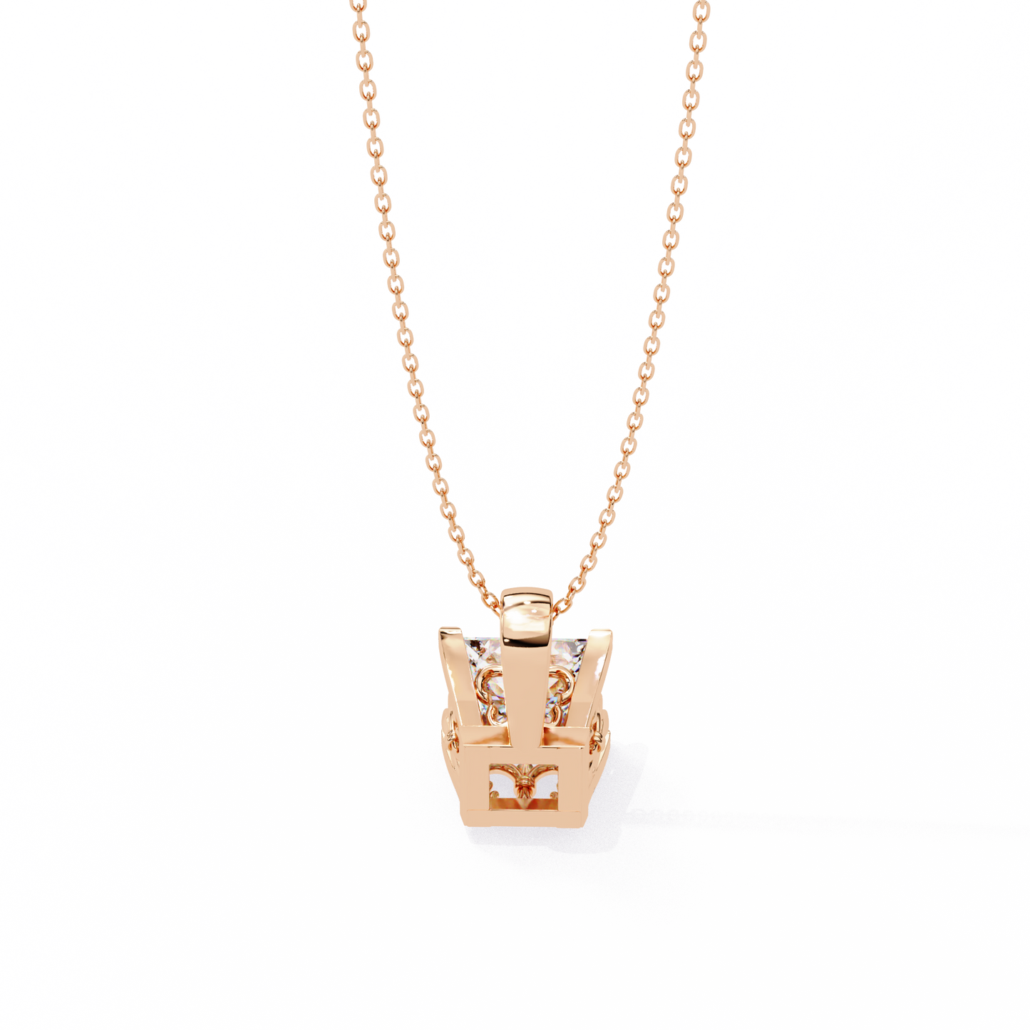 2.50 CT Princess Cut Diamond Pendant