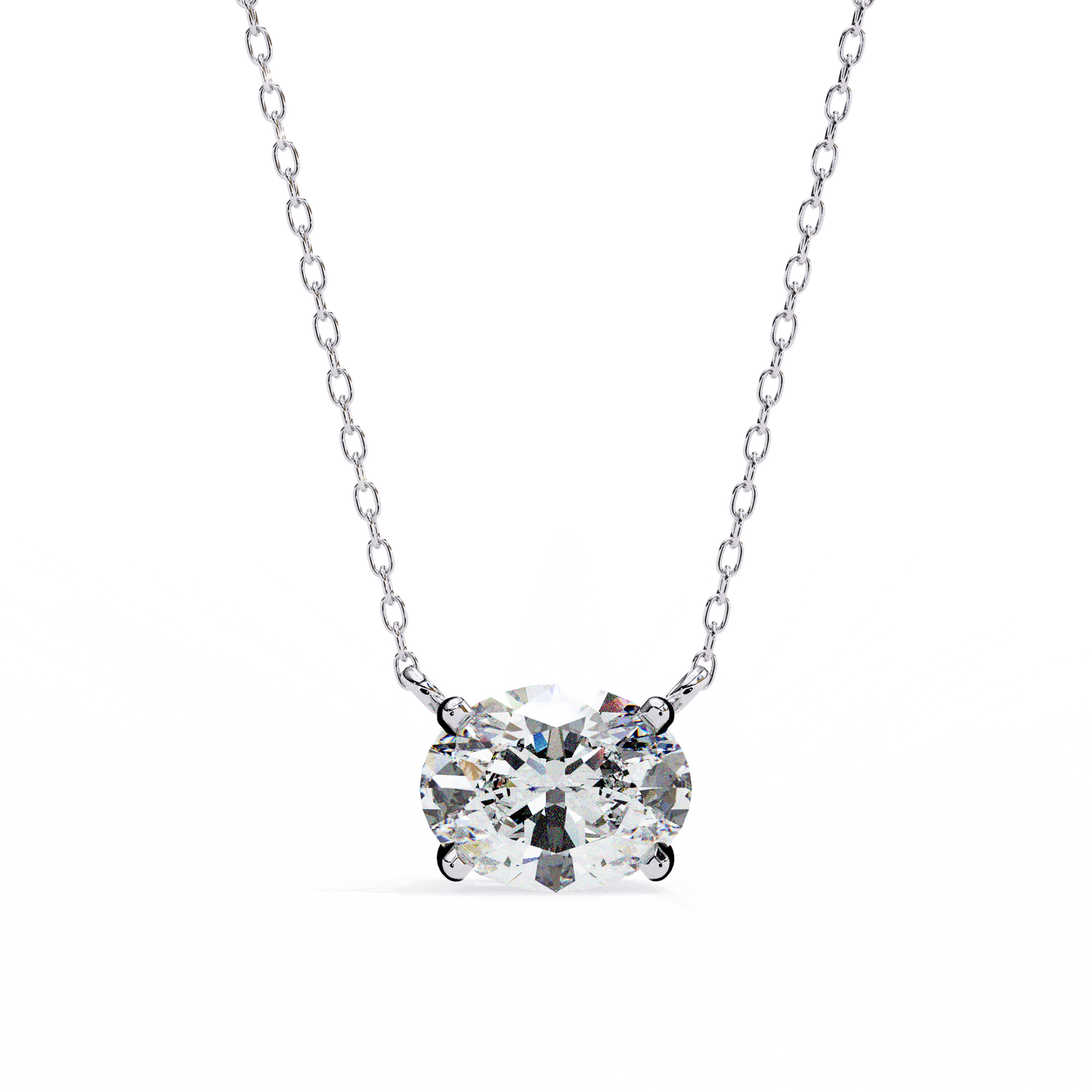 2.00 CT Oval Cut Diamond Pendant