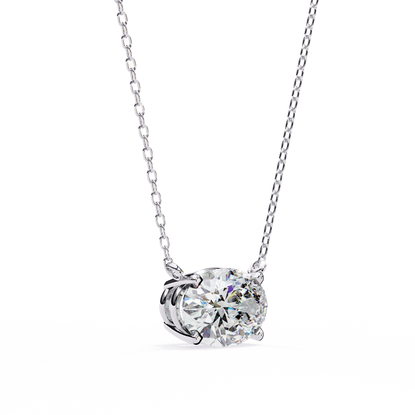 2.00 CT Oval Cut Diamond Pendant