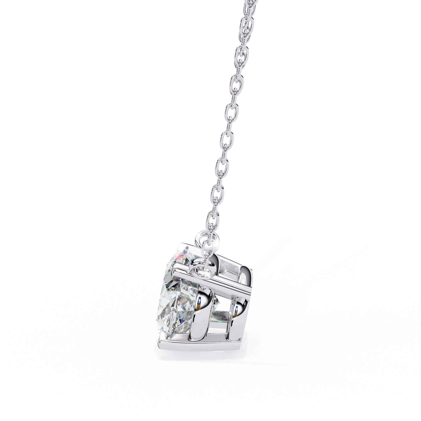 2.00 CT Oval Cut Diamond Pendant