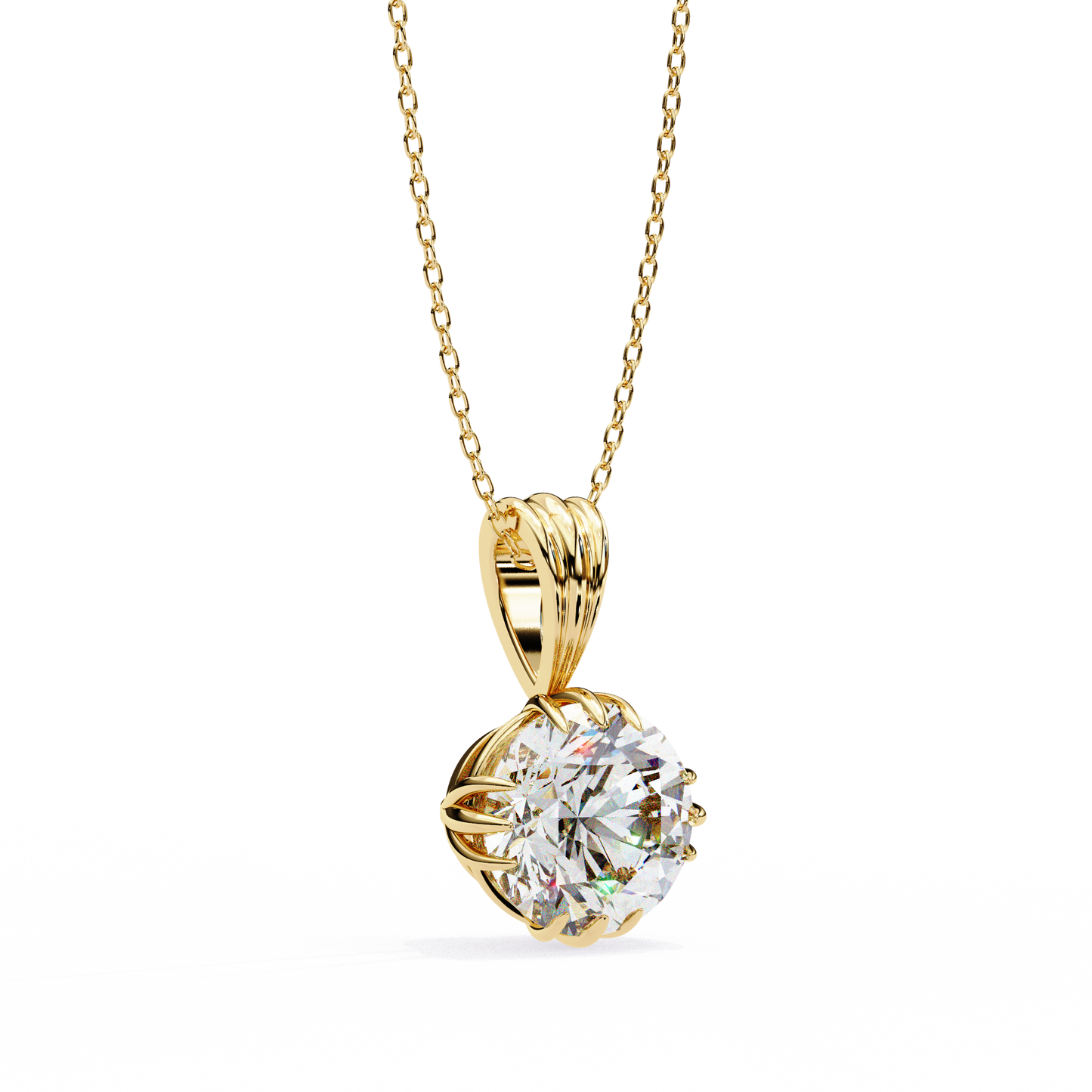 2.00 CT Round  Cut Diamond Pendant